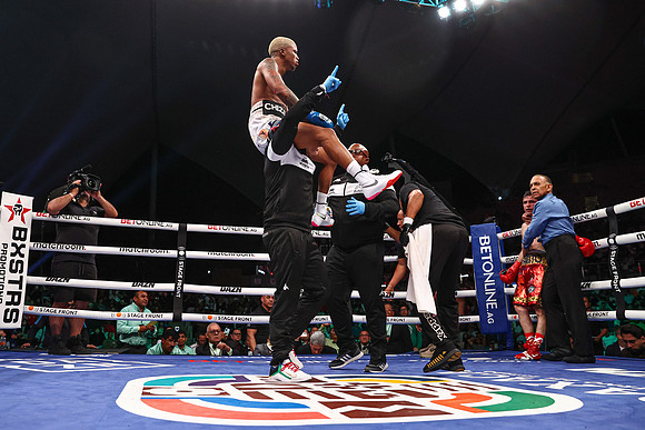 Adrian Curiel and Sivenathi Nontshinga Fight Night