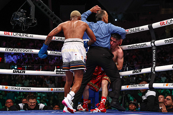 Adrian Curiel and Sivenathi Nontshinga Fight Night